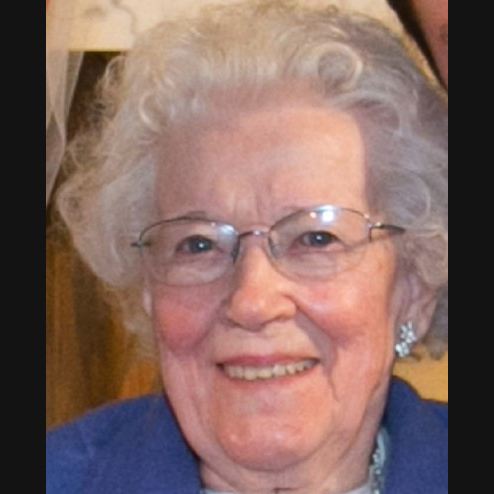 A close-up photo of Dorothy M. Deitrick formerly Kehoe smiling at the camera